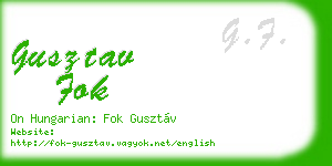 gusztav fok business card